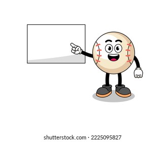 baseball illustration doing a presentation , character design