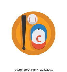 Baseball Illustration - Flat Icon
