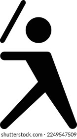 baseball illustration with flat style