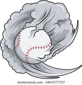 Baseball-Illustration im Vektorgrafik-Stil