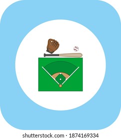baseball illustrations kit, vector on white background