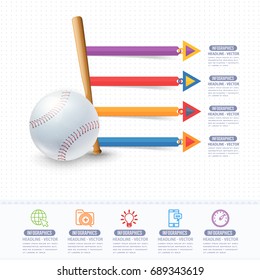 Baseball Infographics Stats, Web Banner Background Design. Sports Info Presentation Template