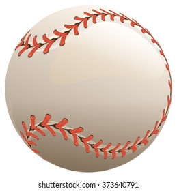 Baseball. Isolated on white illustration