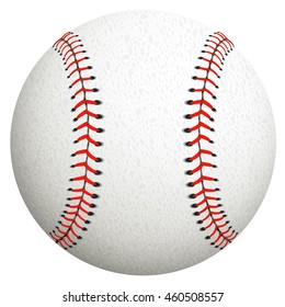 Baseball isolated on white. Vector illustration.