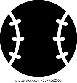A baseball isolated vector silhouette.