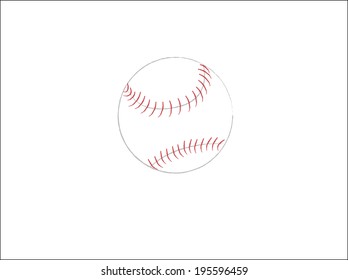 baseball isolated in white background. illustration vector