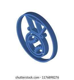 Baseball isometric left top view 3D icon
