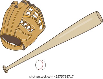 It's baseball items ball, gloves, baseball bat.