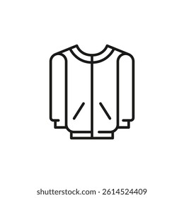 Baseball jacket icon. Simple baseball jacket icon for social media, app, and web design. Vector illustration