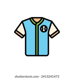 Baseball Jersey Icon Vector Illustration