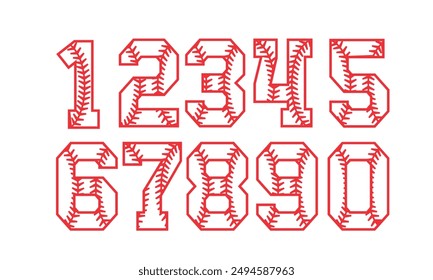 baseball Jersey Number Templates Grouped Vector and Clip Art