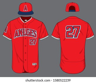 Baseball Jersey Uniform Template Mockup Vector