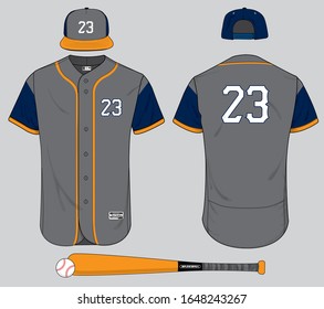 Baseball Jersey Uniform Template Mockup Vector