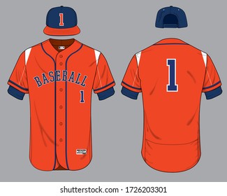 Baseball Jersey Uniform Template Mockup Vector