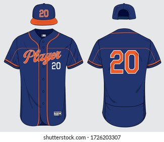 Baseball Jersey Uniform Template Mockup Vector