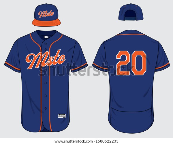 Baseball jersey\
uniform template mockup\
vector