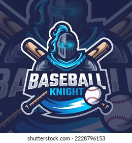 Baseball knight logo design, Baseball tournament logo sport for your professional team