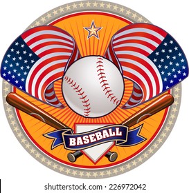 Dynamic Baseball Template Featuring Stars Banners Stock Vector (Royalty ...