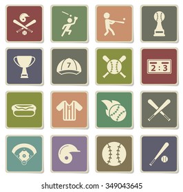 Baseball label icons for web