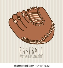 baseball label over lineal background vector illustration