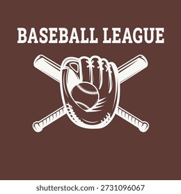 Vector de ilustración de logotipo de liga de béisbol.