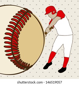 baseball league over lineal background vector illustration 