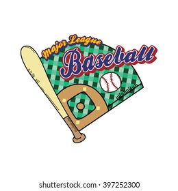 baseball league sport theme vector art illustration