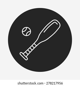 baseball line icon