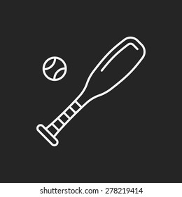 baseball line icon
