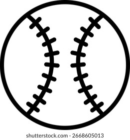 Baseball Line Icon Vector Design