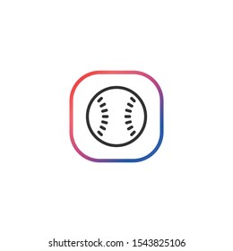 Baseball  - Line Vector Icon