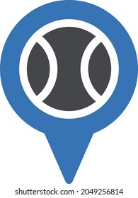 baseball location vector glyph colour icon