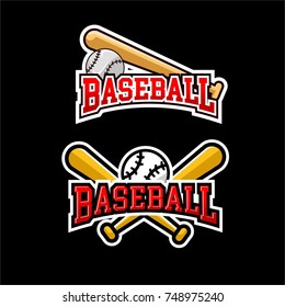 baseball logo badge with Dark Background