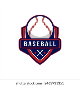 Plantilla de insignia de logotipo de béisbol. logo deportivo