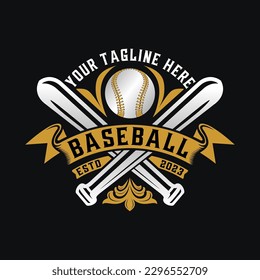 
baseball logo design. emblem shape with baseball icon, perfect for baseball team or club