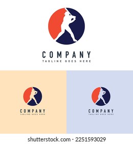 Baseball Logo Design. Baseball Softball Sport Logo Design Vector Template.