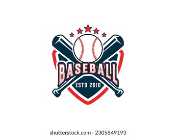 Baseball logo design. Baseball Softball Team Club Academy Championship Logo Template Vector