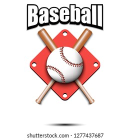 Baseball logo design template. Baseball emblem pattern.  Vintage Style. Isolated on white background. Vector illustration