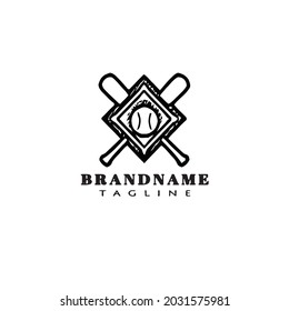 baseball logo design template icon modern vector illustration