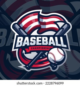 Baseball logo design, Baseball tournament logo sport for your propesional team