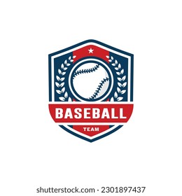 Ilustración vectorial del diseño del logotipo de béisbol