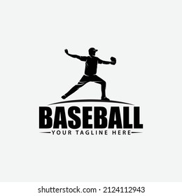 baseball logo design vector template