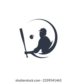 baseball logo design vector template illustration