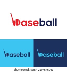 Baseball logo design vector templet, 