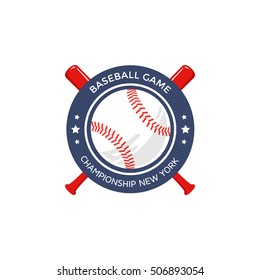 Baseball logo or emblem template. Vector illustration