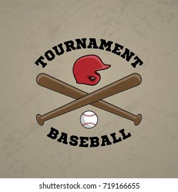 Baseball logo. Emblem of baseball tournament.