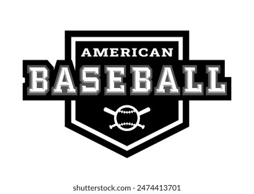 Baseball logo, emblem. Vector illustration.