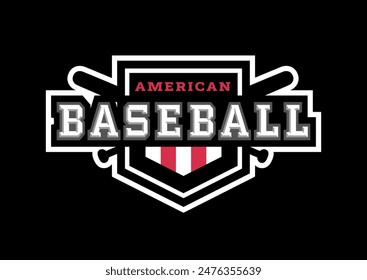 Baseball logo, emblem. Vector illustration.