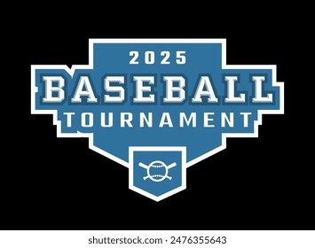 Logo de béisbol, emblema. Ilustración vectorial.