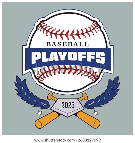 A baseball logo featuring the playoffs